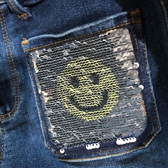 Gap Girls Denim Hi/Bye Flip Sequin Front Pockets Skinny Jean - Picture 12 of 15